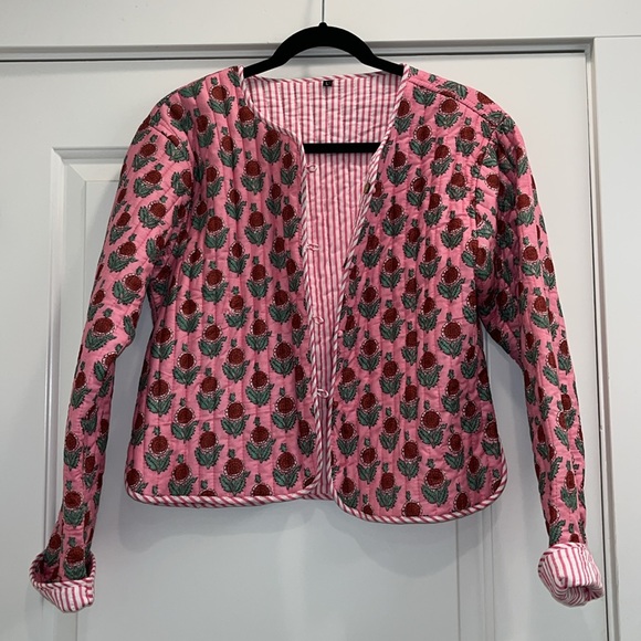 Quilted Jacket Short Kimono - Picture 8 of 9